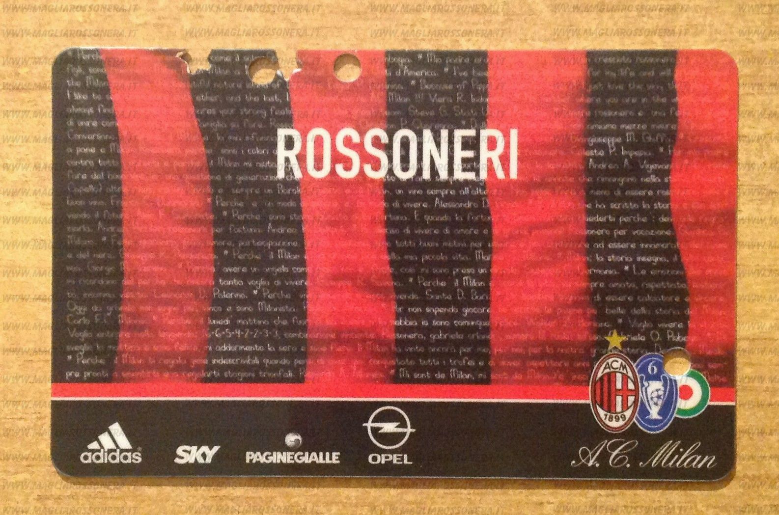 Carte D'abonnement AC Milan Gradinate Popolari 1952-53 - Vintage - Occasion